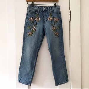 Topshop Embroidered Jeans